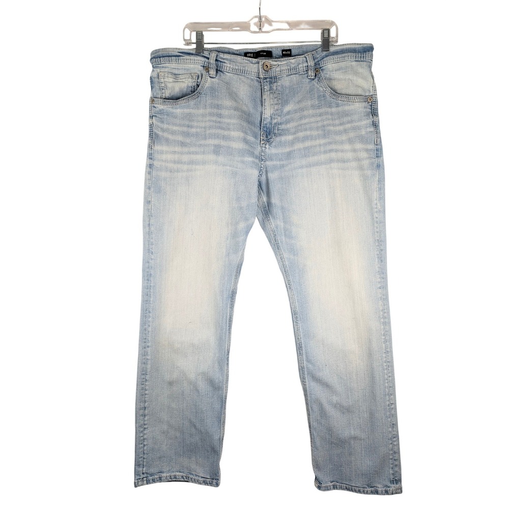 BKE Tyler Jeans Mens 40x32 Light Wash Straight Stretch Denim